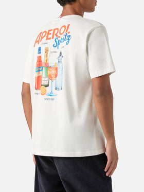 T-shirt off white in cotone Arnott con stampa Aperol Spritz | Special edition