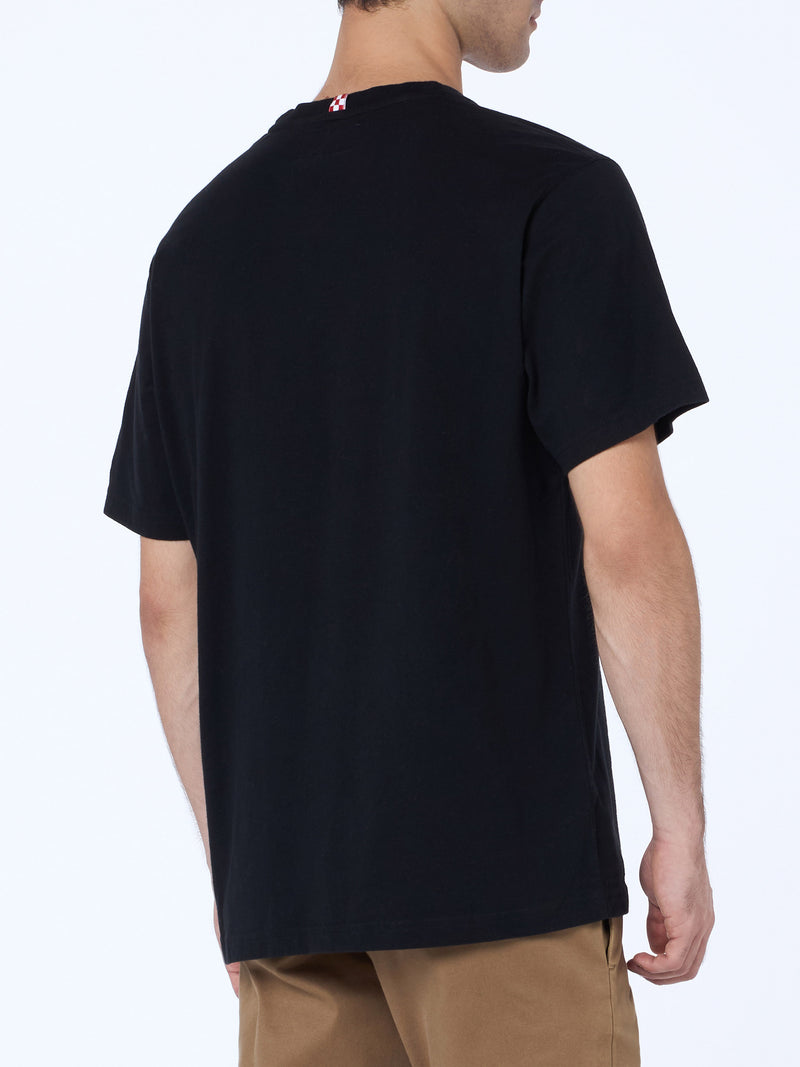 Man heavy cotton t-shirt Arnott with Barman embroidery