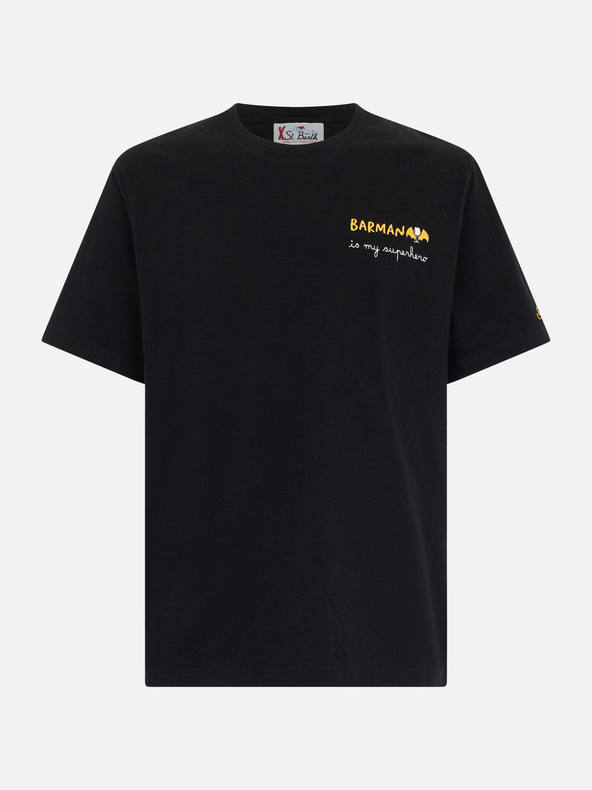 Man heavy cotton t-shirt Arnott with Barman embroidery - MC2 Saint Barth