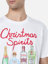 Schweres Baumwoll-T-Shirt Arnott für Herren mit Weihnachtsgeistern in St.Barth-Stickerei