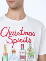 Man heavy cotton t-shirt Arnott with Christmas spirits embroidery