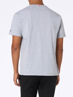 Man heavy cotton t-shirt Arnott with Col ghiaccio ci faccio lo Spritz embroidery | INSULTI LUMINOSI SPECIAL EDITION - MC2 Saint Barth