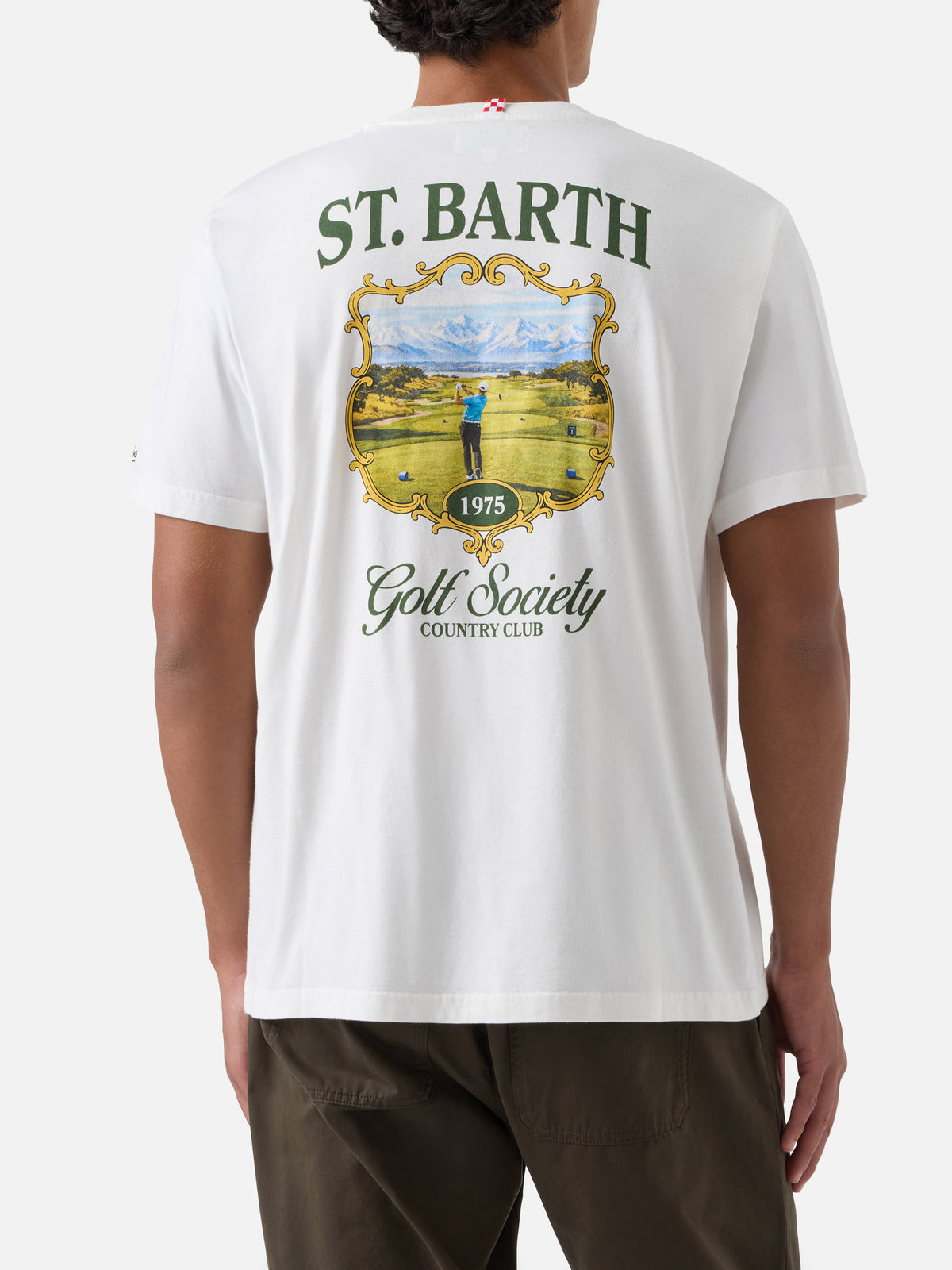 T-shirt Arnott blanc avec imprimé St. Barth Golf Society 