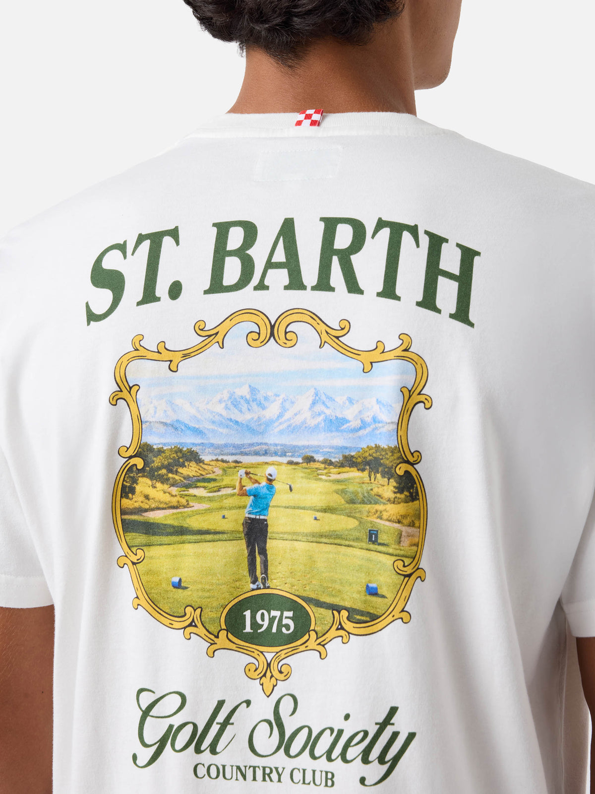 T-shirt Arnott blanc avec imprimé St. Barth Golf Society 