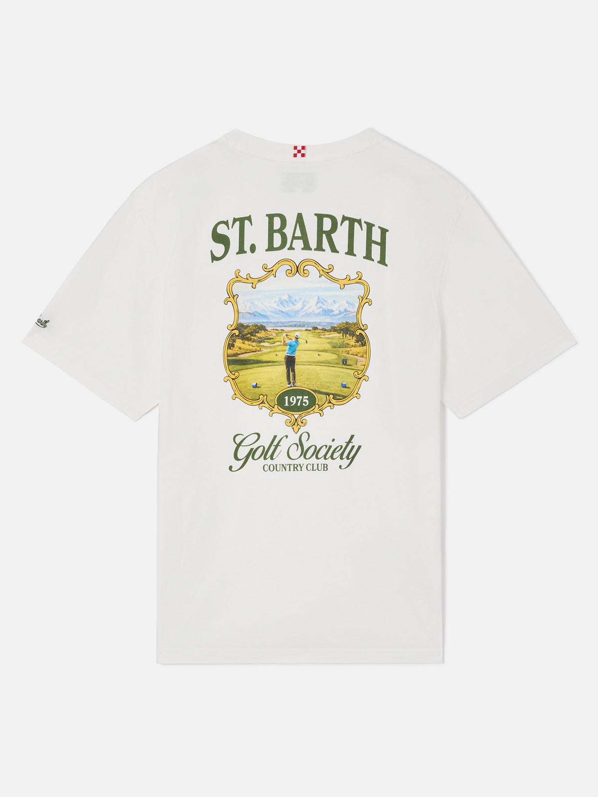 T-shirt Arnott blanc avec imprimé St. Barth Golf Society 