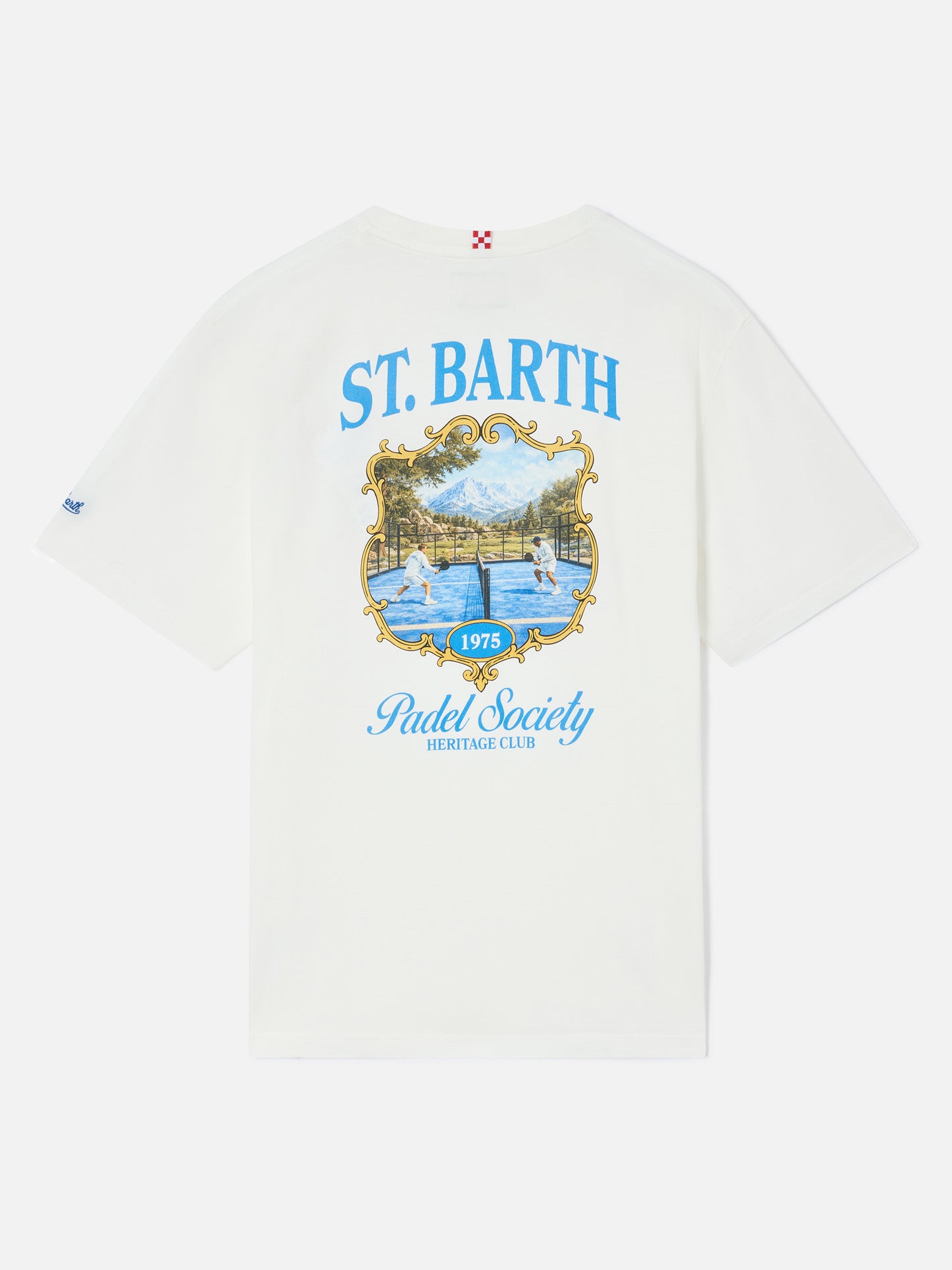 T-shirt Arnott bianca con stampa St. Barth Padel Society
