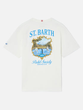 T-shirt Arnott bianca con stampa St. Barth Padel Society