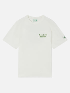 T-shirt Arnott bianca con stampa Saint Barth Tennis Team