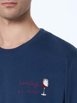 Man heavy cotton t-shirt Arnott with Lavateje er vino embroidery | VACANZE DI NATALE SPECIAL EDITION