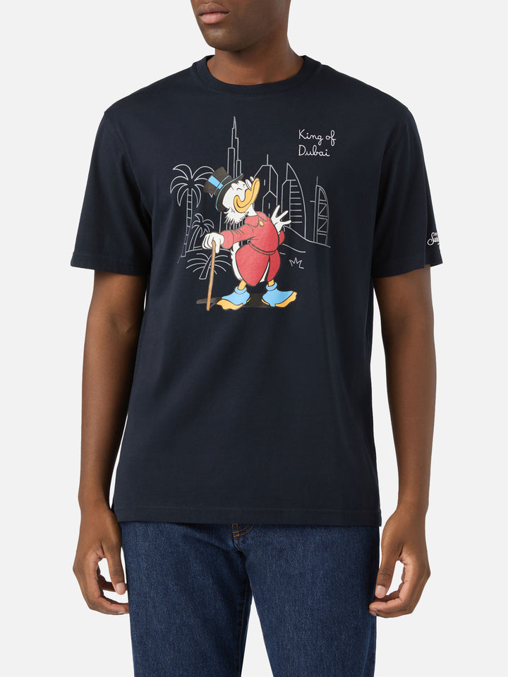 Navy blue Arnott organic cotton t-shirt with King Of Dubai embroidery | Special edition