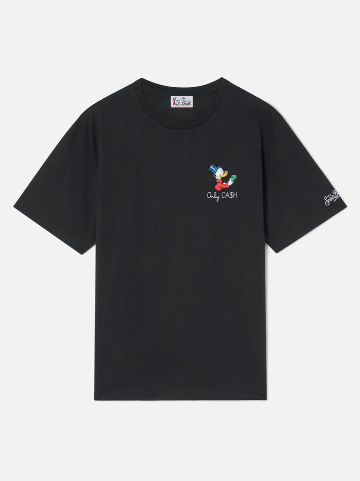 Schwarzes T-Shirt aus Arnott Baumwolle mit Only Cash-Stickerei | Special edition 