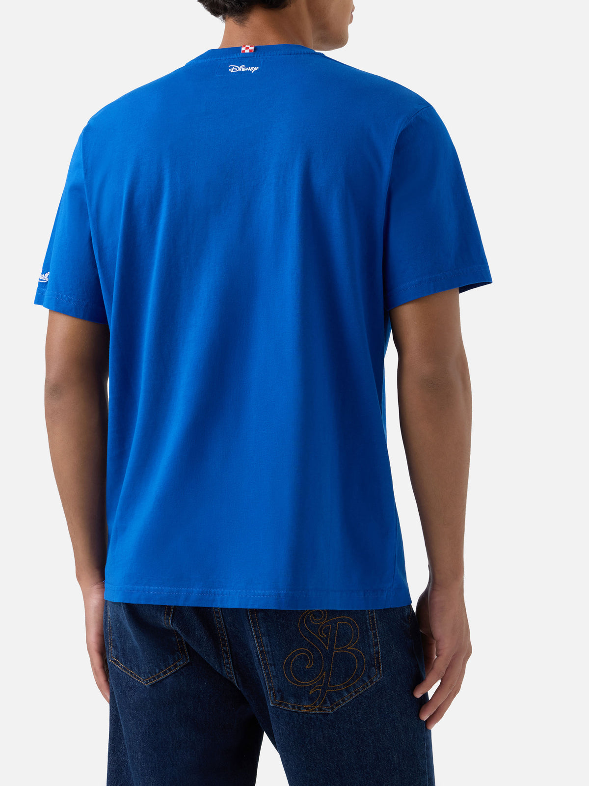 T-shirt Arnott blu in cotone con ricamo E Chi Paga | Special edition