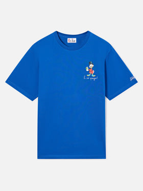 T-shirt en coton Blue Arnott avec broderie E Chi Paga | Special edition 