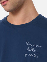 Herren-T-Shirt Arnott aus schwerer Baumwolle mit Non sono bello … piaccio! Stickerei | VACANZE DI NATALE SONDERAUSGABE