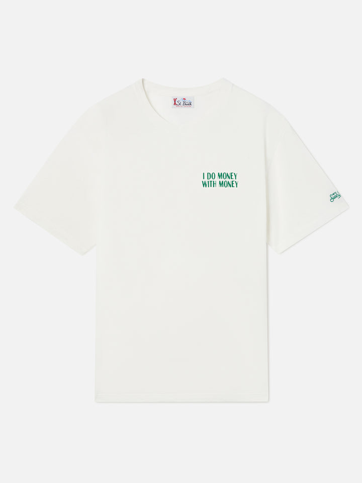 T-shirt en coton biologique Off white Arnott avec imprimé I Do Money With Money | Special edition 