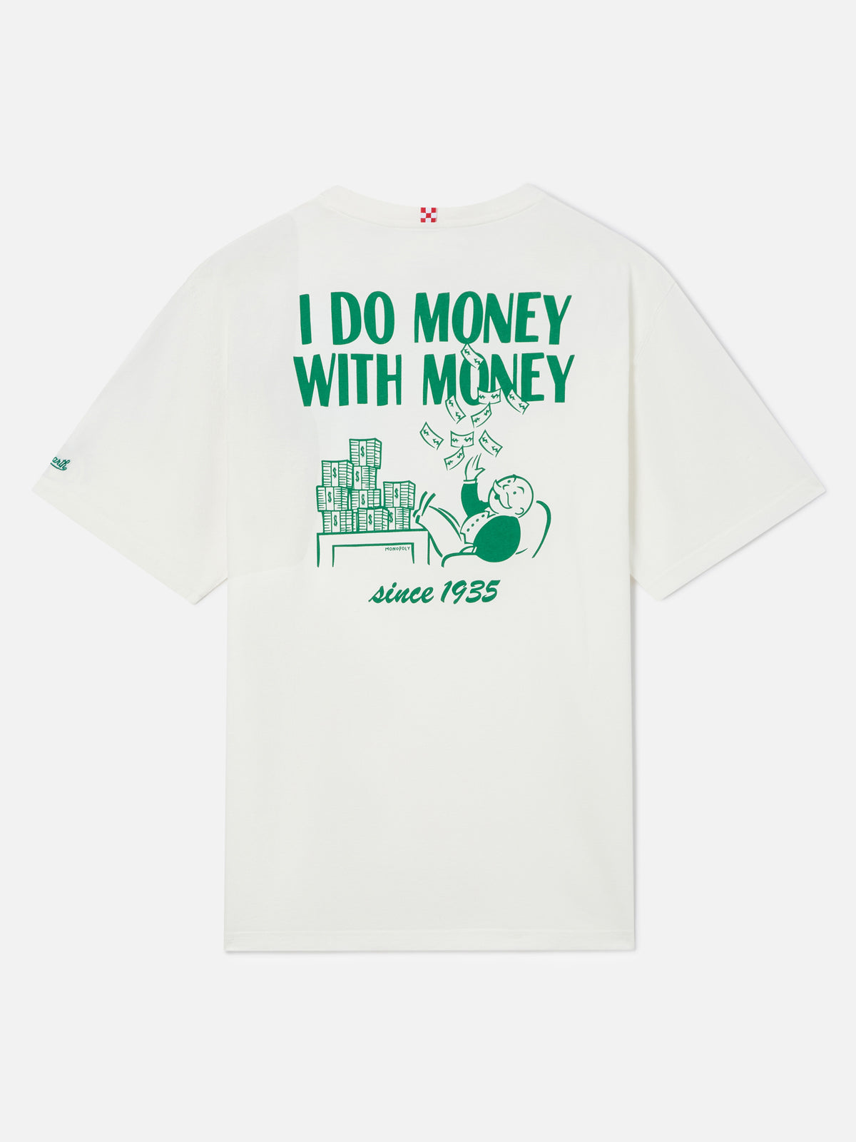 Camiseta de algodón orgánico Off white Arnott con estampado I Do Money With Money | Special edition 