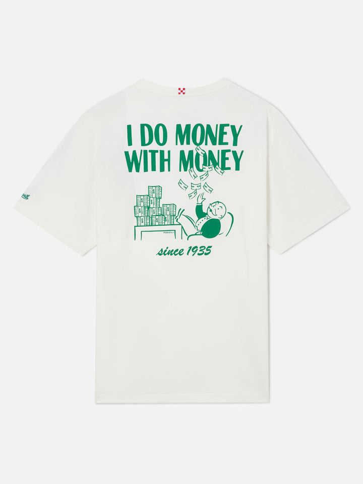 T-shirt en coton biologique Off white Arnott avec imprimé I Do Money With Money | Special edition 