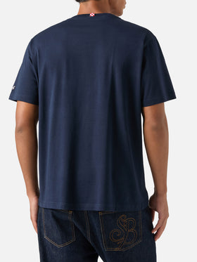 T-shirt Arnott blu navy in cotone con stampa Wall Street | Special edition