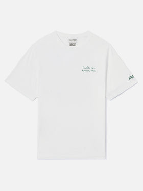 T-shirt Arnott off white in cotone con ricamo I Soldi Non Dormono Mai | Special edition