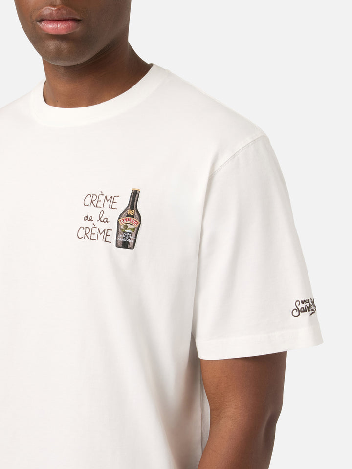 T-shirt en coton off white Arnott avec broderie Crème De La Crème | Special edition 