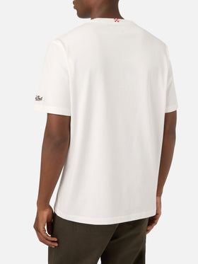 T-shirt en coton off white Arnott avec broderie Crème De La Crème | Special edition 