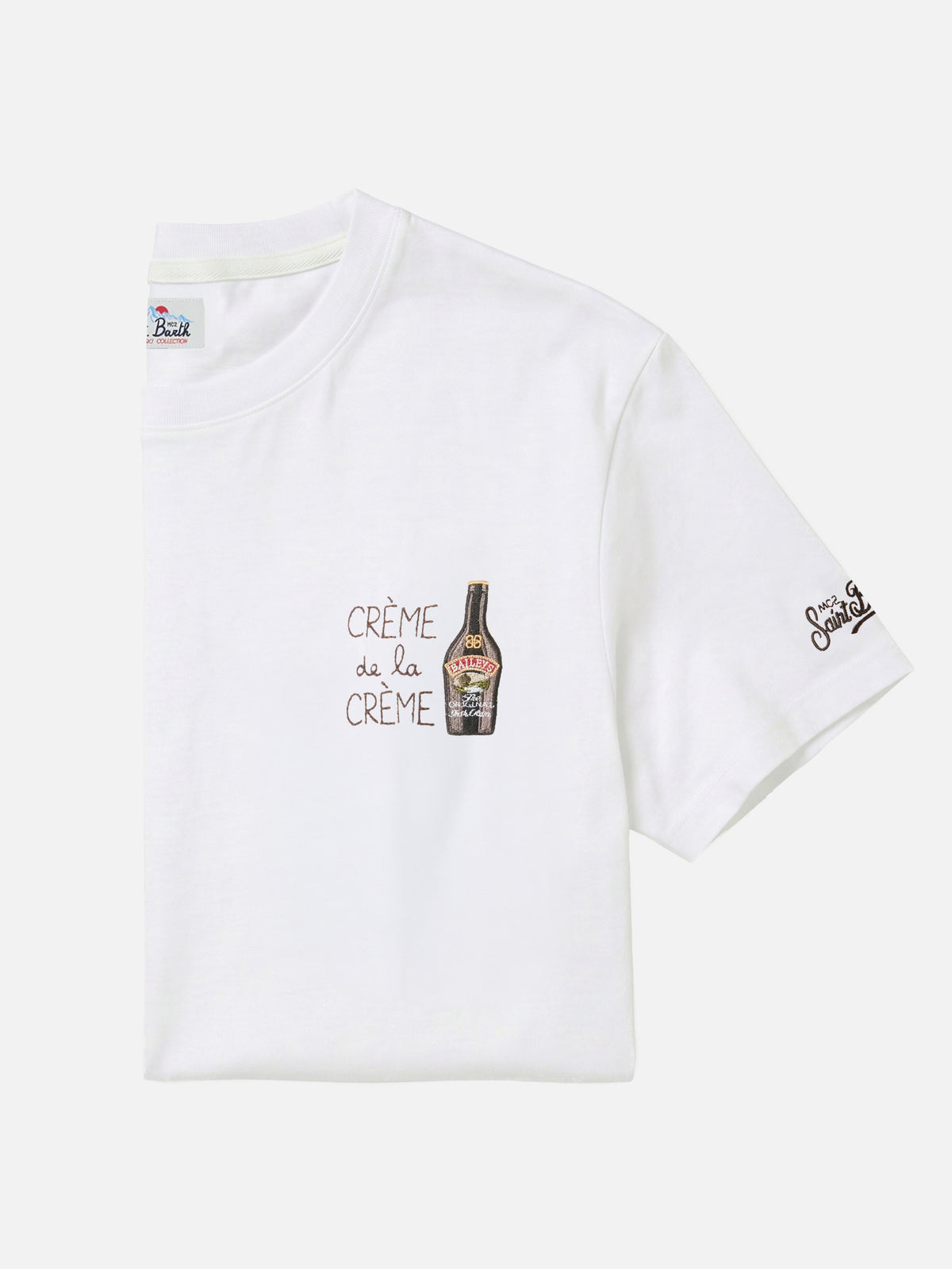 T-shirt en coton off white Arnott avec broderie Crème De La Crème | Special edition 