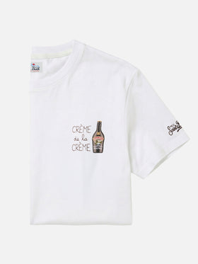 T-shirt en coton off white Arnott avec broderie Crème De La Crème | Special edition 