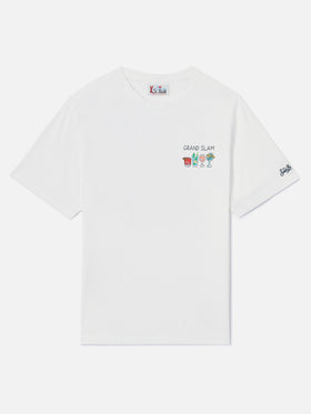 Off white Arnott cotton t-shirt with Grand Slam embroidery