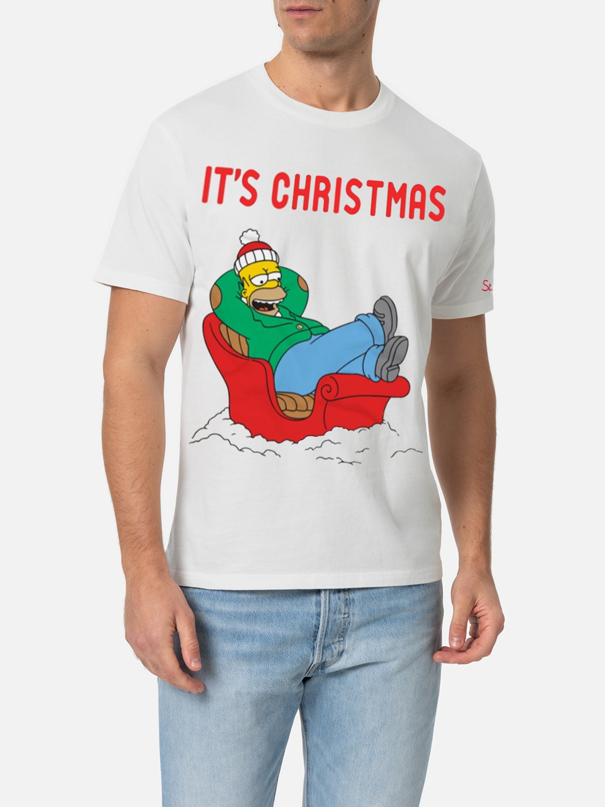 Winter cotton t-shirt Arnott with homer relax print | THE SIMPSON SPECIAL EDITION - MC2 Saint Barth