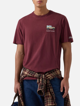 Arnott Camiseta cálida en color burdeos con bordado Land Lover 