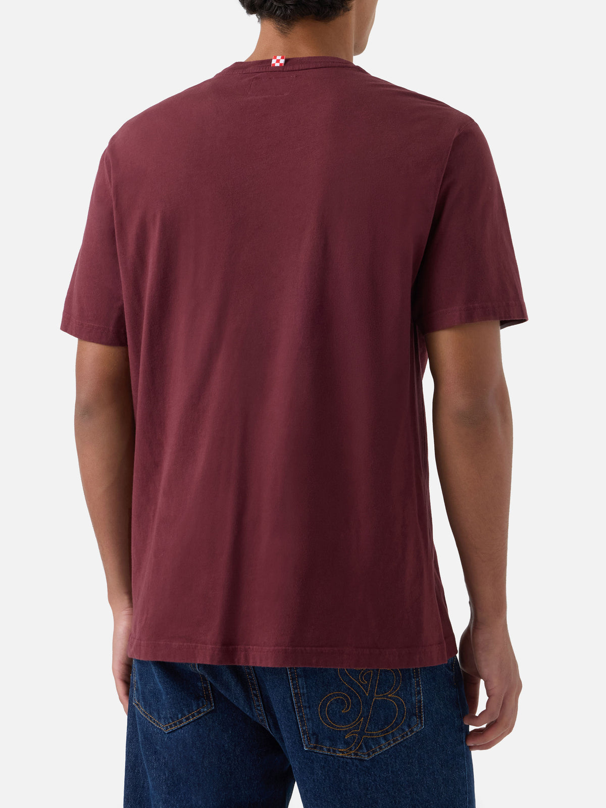 Arnott Camiseta cálida en color burdeos con bordado Land Lover 