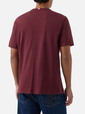 Arnott Camiseta cálida en color burdeos con bordado Land Lover 