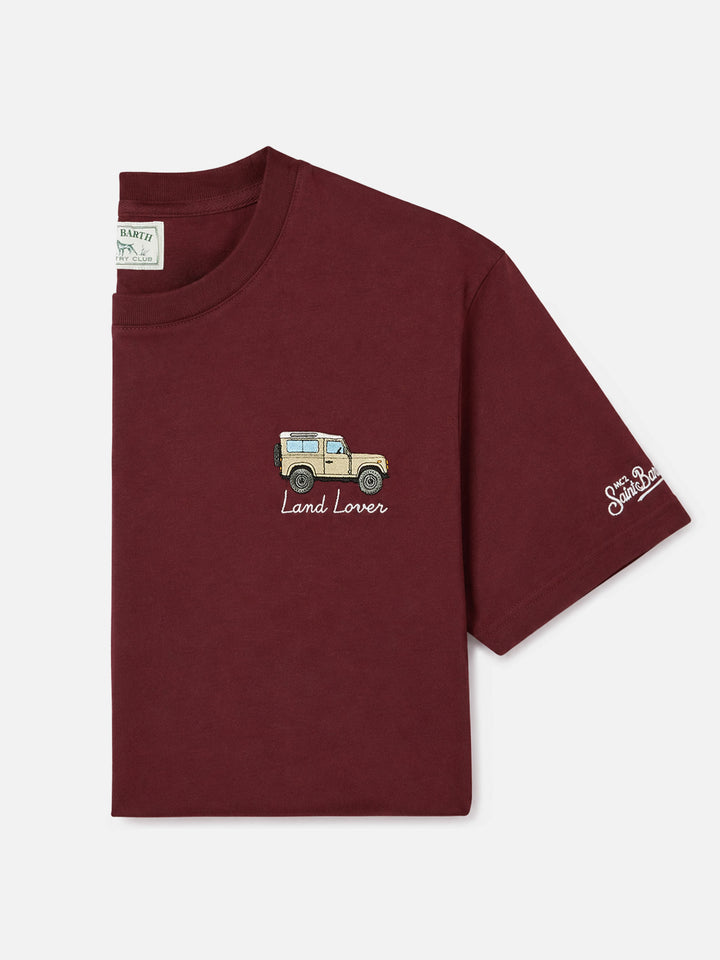 Arnott Camiseta cálida en color burdeos con bordado Land Lover 
