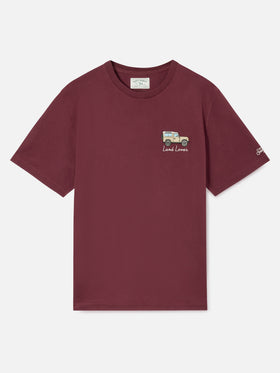 Arnott Camiseta cálida en color burdeos con bordado Land Lover 
