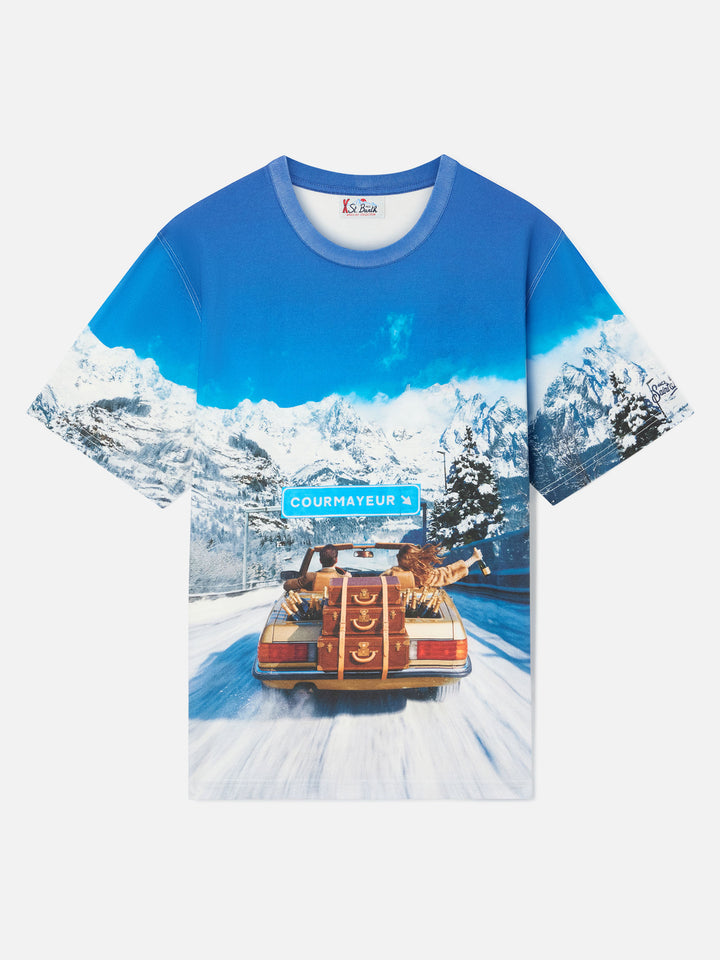T-shirt Arnott Warm bianca in cotone con stampa all over | Special edition