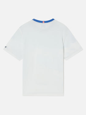 White Arnott Warm cotton t-shirt with allover print | Special edition