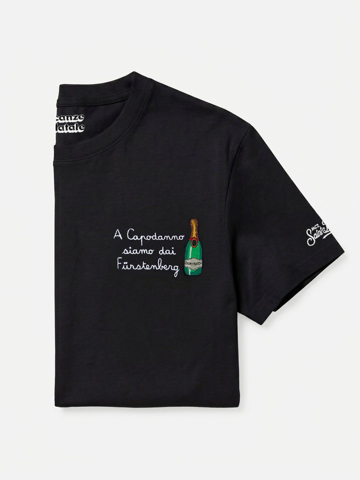 Winter cotton t-shirt Arnott Warm with Dai Fürstengberg embroidery | VACANZE DI NATALE SPECIAL EDITION