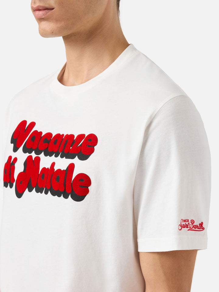 T-shirt Arnott Warm in cotone invernale con stampa flock locandina film | VACANZE DI NATALE SPECIAL EDITION