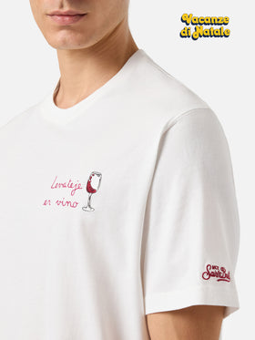 Winter cotton t-shirt Arnott Warm with Levateje er vino embroidery | VACANZE DI NATALE SPECIAL EDITION