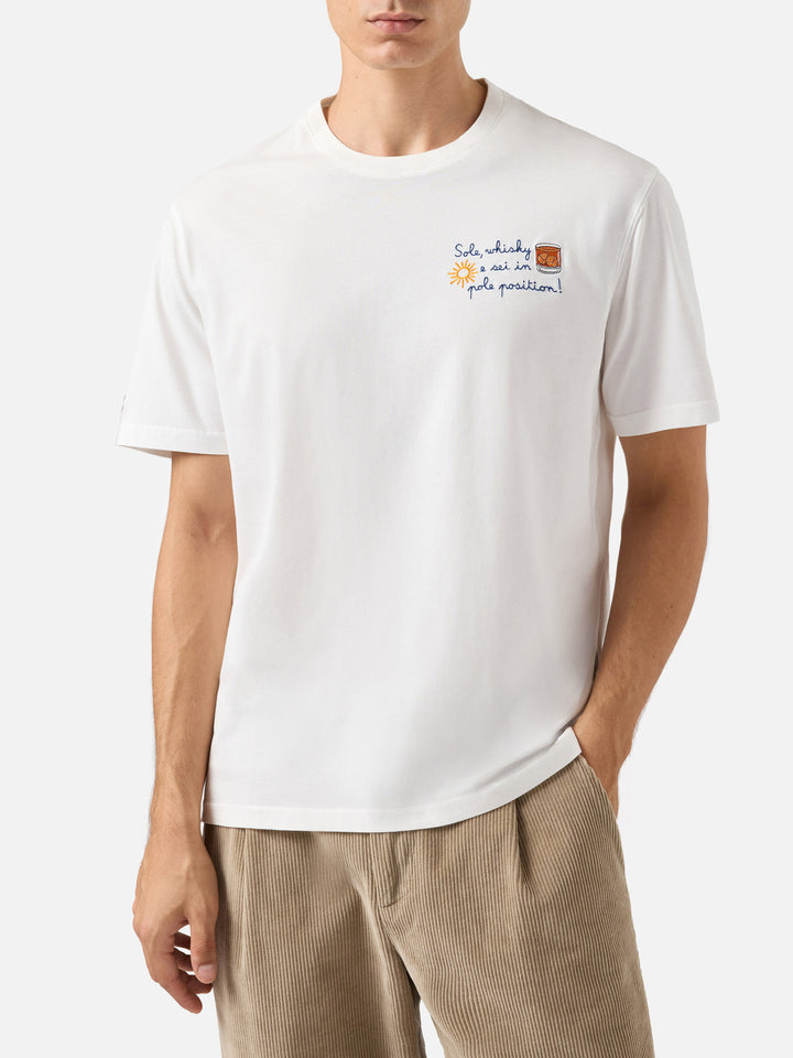 Winter cotton t-shirt Arnott Warm with Sole whisky e sei in pole position! embroidery | VACANZE DI NATALE SPECIAL EDITION