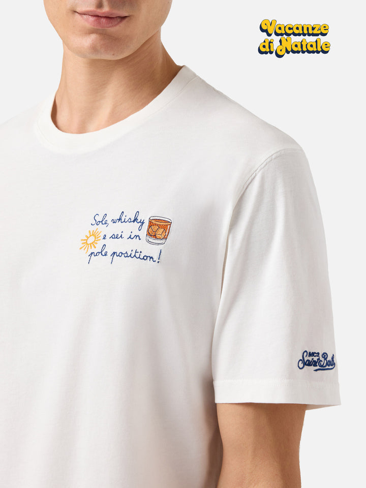 T-shirt Arnott Warm in cotone invernale con ricamo Sole whisky e sei in pole position! | VACANZE DI NATALE SPECIAL EDITION