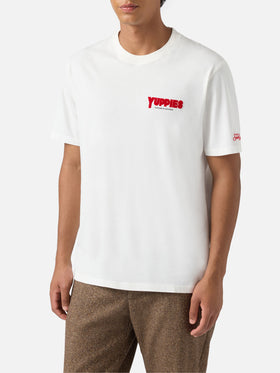 Arnott Warm winter cotton T-shirt in white with Yuppies print | YUPPIES SPECIAL EDITION