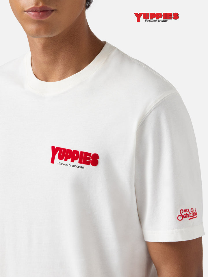 T-shirt Arnott Warm in cotone invernale bianco con stampa Yuppies | YUPPIES SPECIAL EDITION