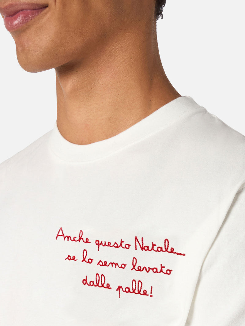 Man heavy cotton t-shirt Arnott with Anche questo Natale... embroidery | VACANZE DI NATALE SPECIAL EDITION