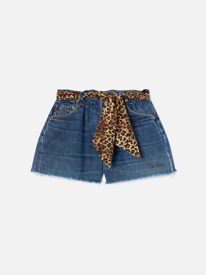 Arizona-Jeansshorts mit Leoparden-Details 
