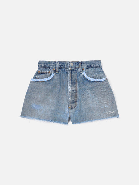 Arizona denim shorts with striped details – MC2 Saint Barth