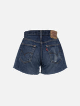 Upcycling-Jeansshorts für Damen mit Strasssteinen