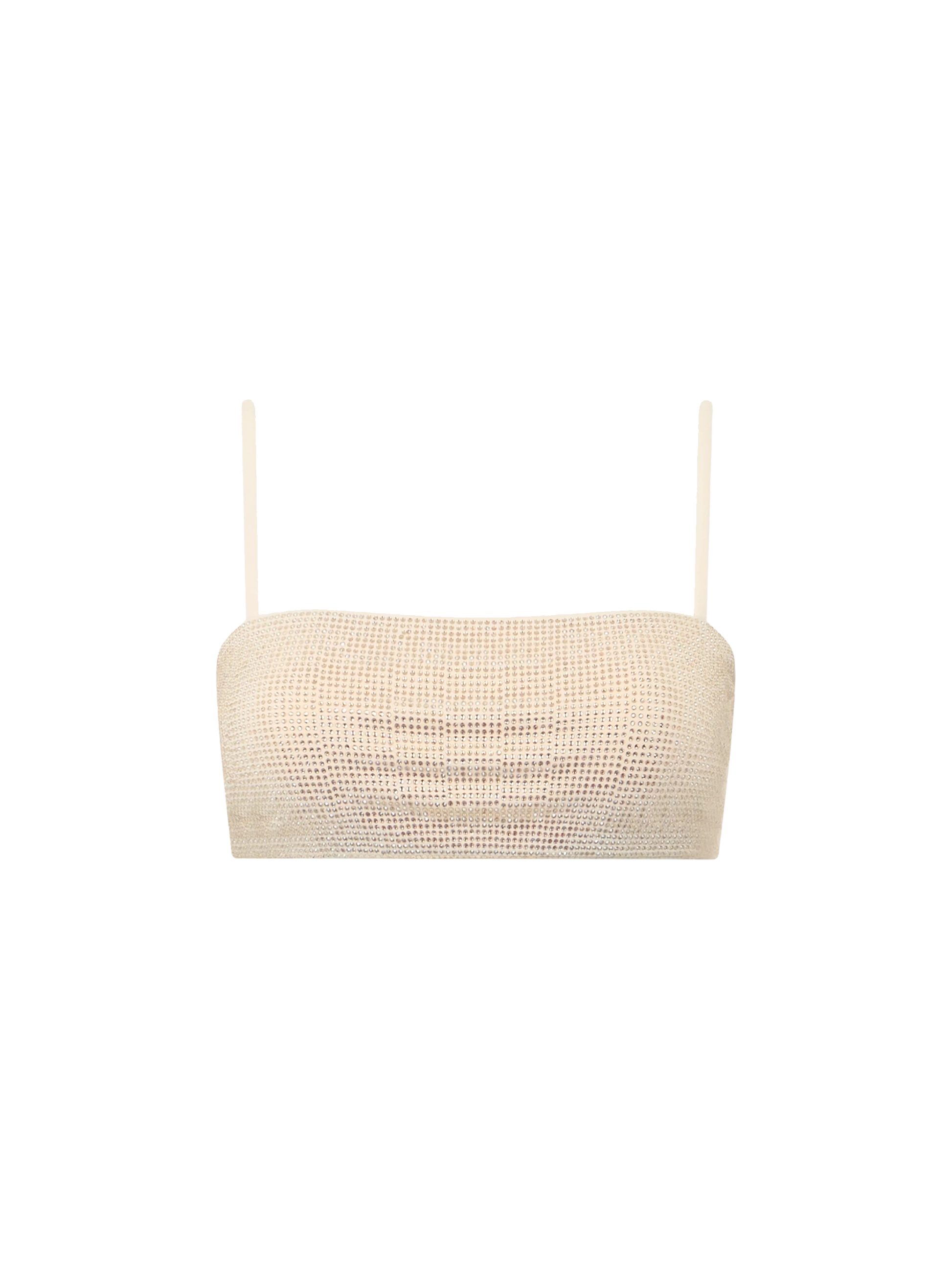 Woman bandeau top swimsuit Athena with rhinestones - MC2 Saint Barth