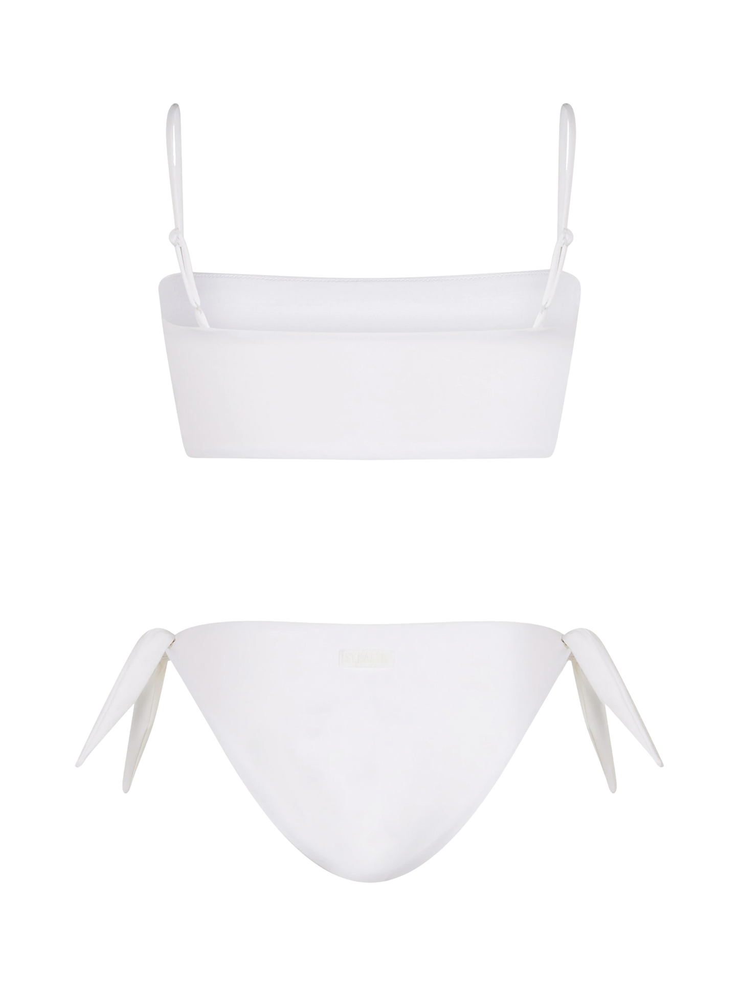 Woman white bandeau bikini Athena Yali with rhinestones - MC2 Saint Barth