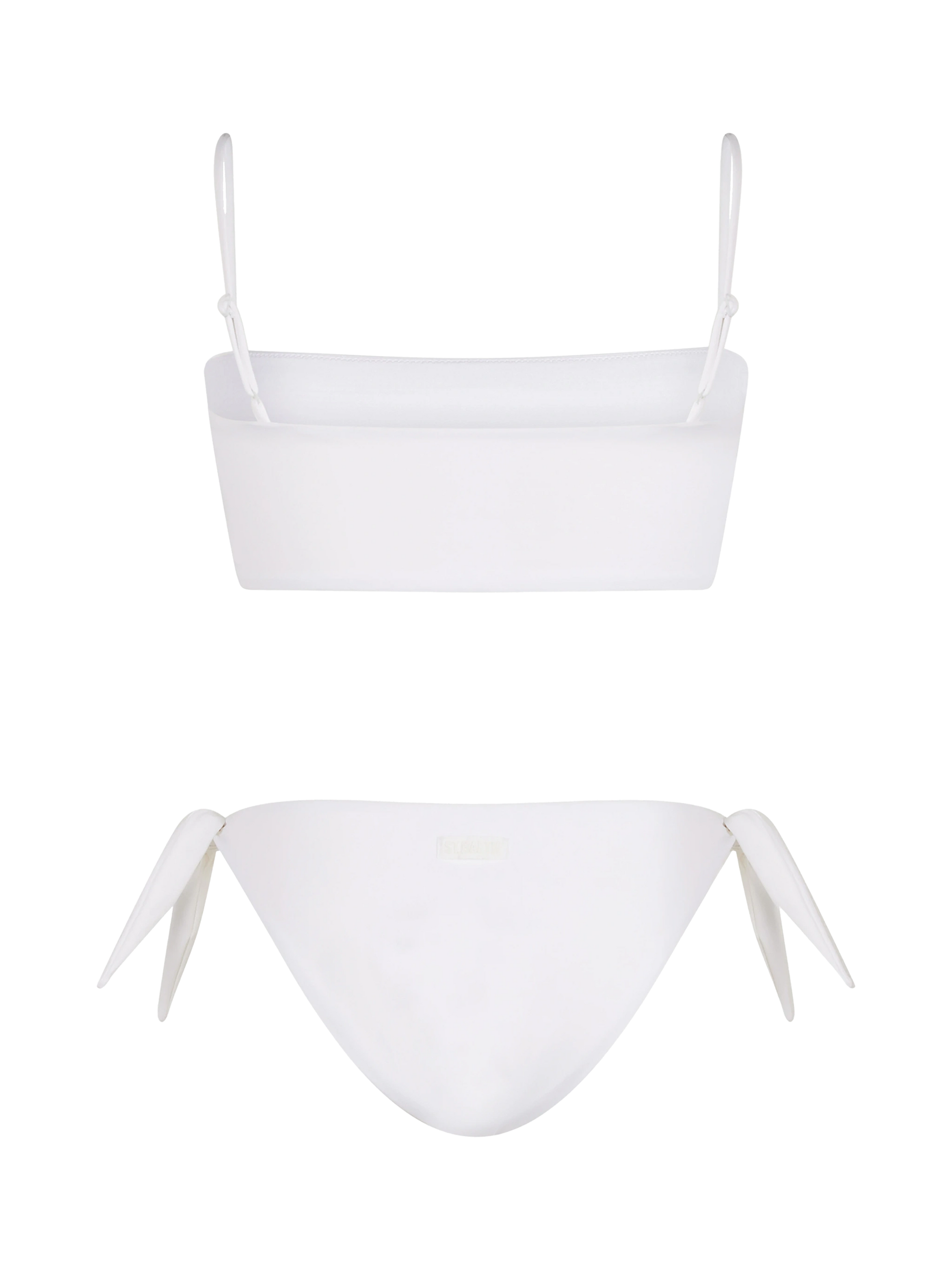 Woman white bandeau bikini Athena Yali with rhinestones - MC2 Saint Barth
